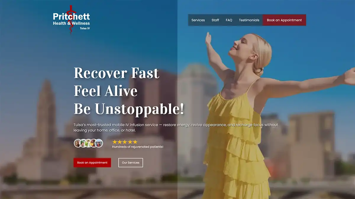 Iv therapy website design