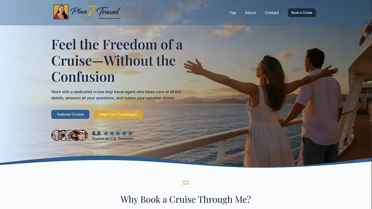 Travel agent website design
